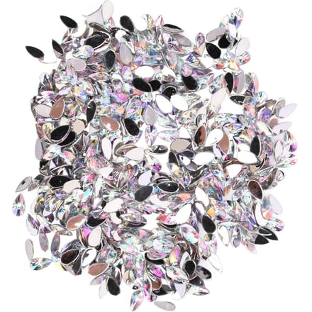 500 Pièces Strass en Forme de Goutte 8x13mm Dos Plat DIY Accessoires de Bijouterie pour Coque de Téléphone Portable gray