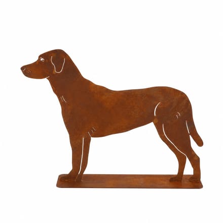 Roest hond staand,geschikt voor binnen en buiten