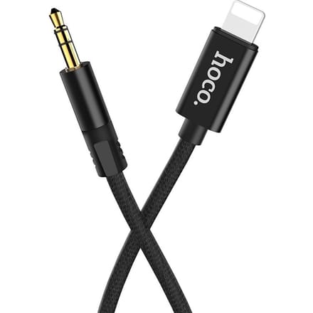 HOCO UPA13 Sound Source - Audiokabel - 3,5mm naar 3,5mm Jack - Voor Apple iPhone en iPad - 1 meter - Zwart
