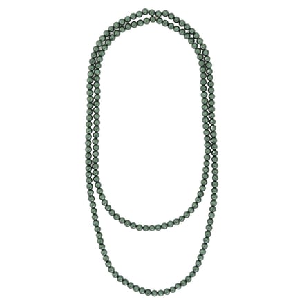 Behave - Glas Parel Ketting - Groen - 150 cm