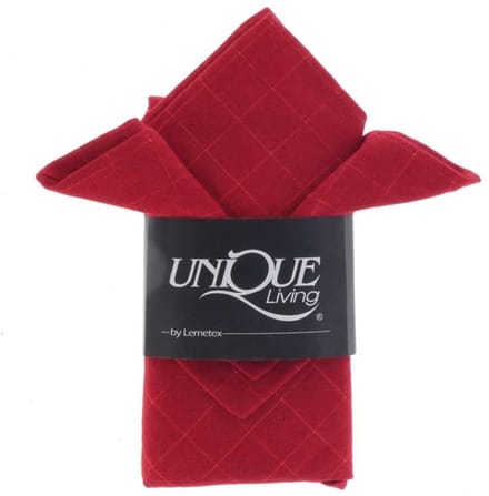 Unique Living | Servet 4pcs. Tyra 40x40cm red