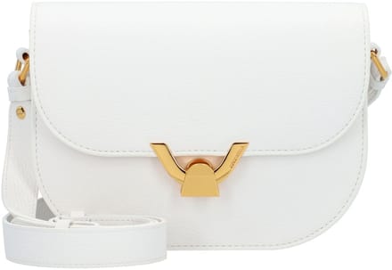 COCCINELLE Leren Schoudertas Dew Crossbody Grained Leather Cuir Terracotta