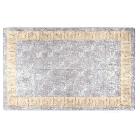 vidaXL - Vloerkleed - wasbaar - 80x150 - cm - grijs