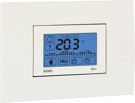 Inbouw Thermostaat - Weekprogramma Display - Temperatuur Regelen - Touchscreen Bediening - 3 Module - Wit Antraciet