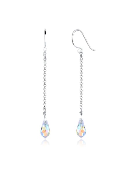Elli - Oorbellen - Ohrhänger Tropfen Kristalle 925 Silber - Dames