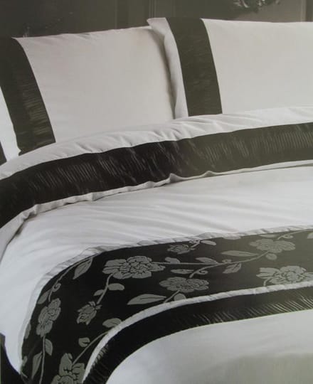 Papillon Jolanthe Dekbedovertrek - Eenpersoons - 140x200/220 cm - Black