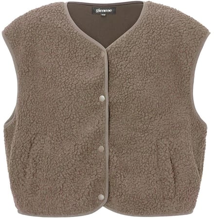 Woven Polyester Fiber Women's Vest Casual Solid Color Fall/Winter