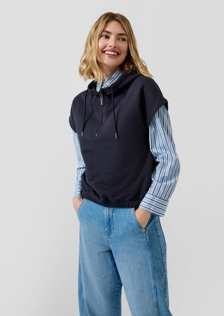 Mouwloze Hoodie Sweatshirt, Relaxed Fit Dames s.Oliver