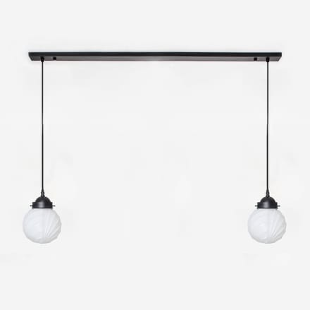 2 x Swingbulb lampen aan plafondbalk Moonlight - Art Deco Trade