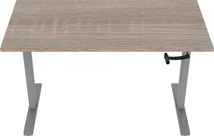 Office Hero® Cosmic Slinger- Zit sta bureau in hoogte verstelbaar grijs frame - Game bureau - Computertafel - Werktafel - 120x80 - Robson eik