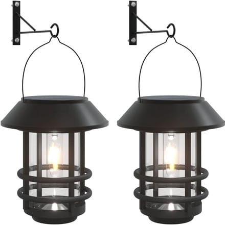 Set van 2 Solar Buitenwandlampen - LED Tuinverlichting op Zonne-Energie