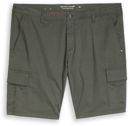 Tom Tailor - Plus Size - TTPLUS REGULAR Cargo-short - Maat 48 - khaki mini geometric print