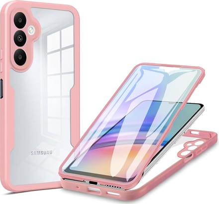 Hoesje geschikt voor Samsung Galaxy A34 - Techsuit ColorVerse 360 Case met Screenprotector - Roze