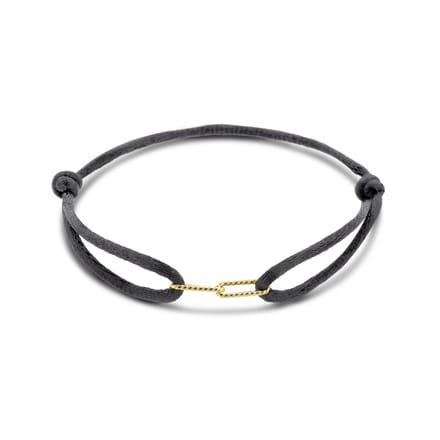 goud met rubber/nylon/leer armband satijn 4700297