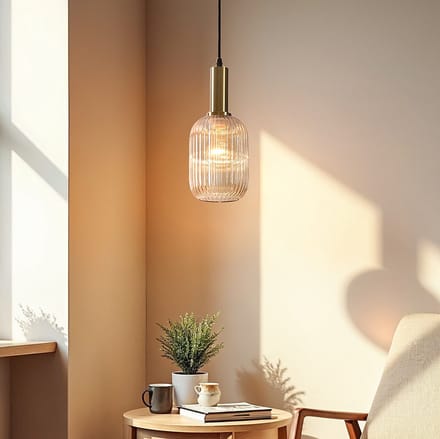 LumenXL 1-lichts hanglamp Sita - langwerpig glas