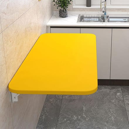 Klaptafel - Wandbureau - Ruimte Besparen - Glanzende lakafwerking - 100x30cm - Geel