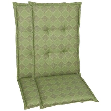 GO-DE TEXTIL Tuinkussen (Stoelkussens voor stoelen met een normale rugleuning, Groen)