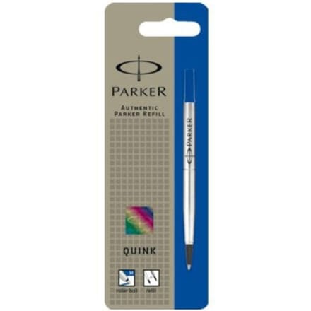 Parker rollerballpen inktvulling | medium punt | blauwe QUINK inkt | 1 stuk