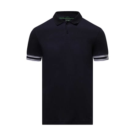 Boss Heren Polo Gestreept Slim met manchet (Donkerblauw)