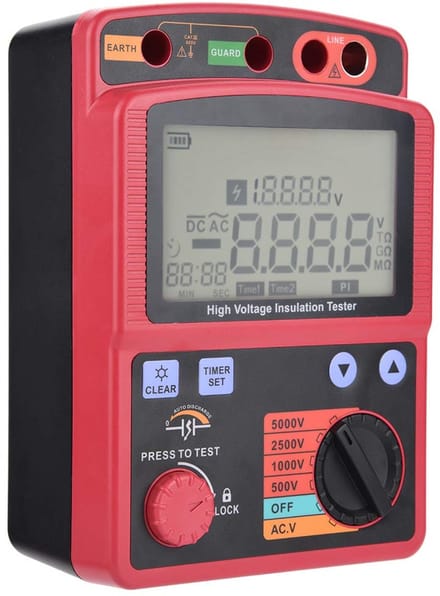 Isolatieweerstandstester - Megger Tester - Elektrische Inspecties - 5KV Testspanning - 22 x 153 x 96 cm