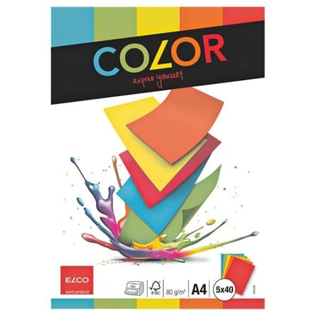 Elco Office Color papier FSC A4 80 gram assorti 200 vellen A4