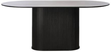 Eettafel Nola ovaal 180x95 cm eiken- zwart