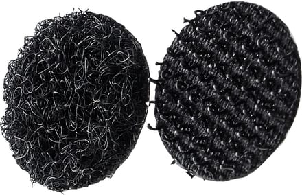 Vel met 54 sets - 21mm - Zwarte Zelfklevende Klittenband Stippen - type K-21Z