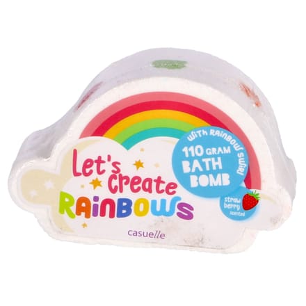 Casuelle badbruisbal rainbow swirl kleurrijke badfizzer 110 gram.
