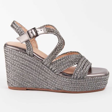 Montevita Sandalen Met Een Sleehak Salia7 Grijs