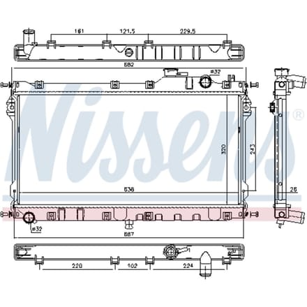 Radiator, motorkoeling NISSENS 68559