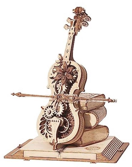 Houten Modelbouwset voor Volwassenen - Cello Muziekdoos