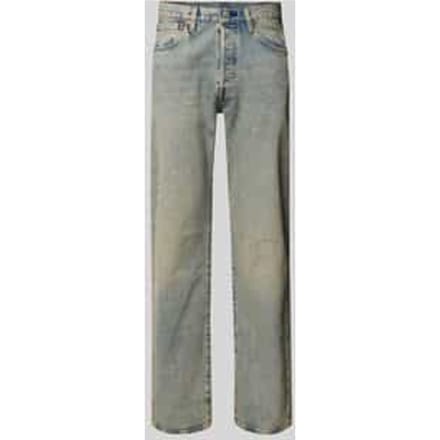 Wide leg fit jeans van katoenmix model '501®Original'