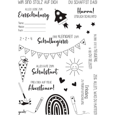 VBS Siliconen stempel "Begin van de school"