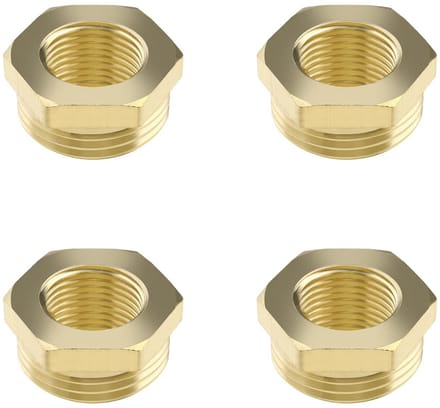 Dailygoods - Set van 4 Messing Draadverloopstukken 1/2 Inch naar 1/4 Inch