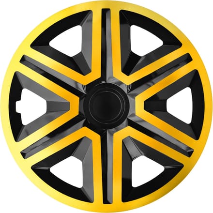 NRM Wieldoppen Action 15 inch - set van 4 stuks - goud/zwart