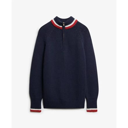 Superdry - Tipped trui met halve rits - Dames - Sweaters