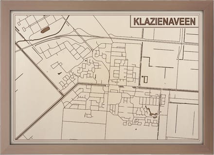 Decoratief Beeld - Houten Van Klazienaveen - Hout - Bekroned - Bruin - 21 X 30 Cm