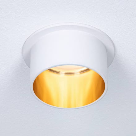 LED-inbouwlamp 3-Step-Dim Gil Coin IP44 rond 68 mm Coin 6W 470lm 230V dimbaar 2700K Wit mat, Goud