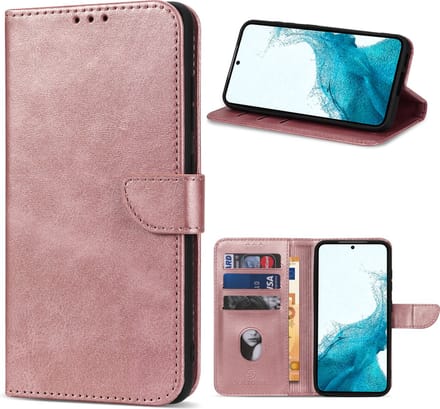 Solidenz hoesje - Geschikt voor Samsung Galaxy S24 - Bookcase - Roségoud
