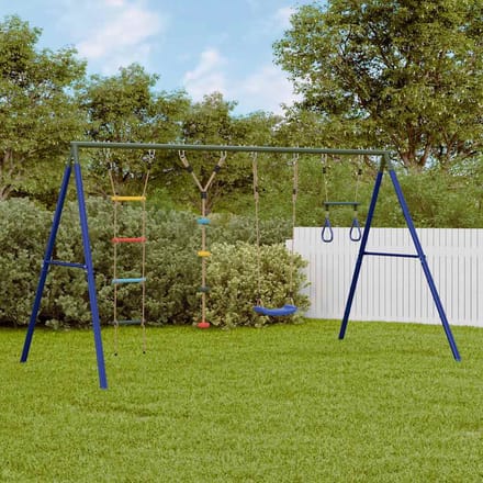 vidaXL - Schommelset - met - schommel, - trapeze, - ladder - en - klimtouw