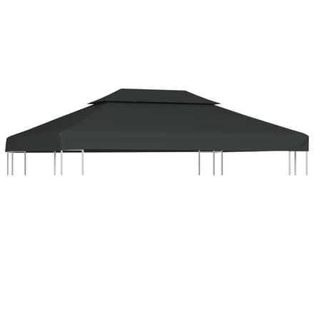 vidaXL - Prieeldak - 2-laags - 4x3m - 310 - g/m² - antracietkleurig