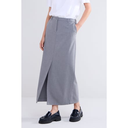 Summum Woman Skirt Viscose Blend Stretch Mist Maat: 38 | Midi Rokken Outlet | Dames | Grijs