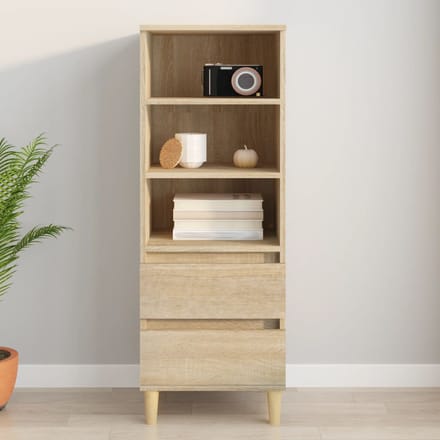 vidaXL - Hoge - kast - 40x36x110 - cm - bewerkt - hout - sonoma - eiken