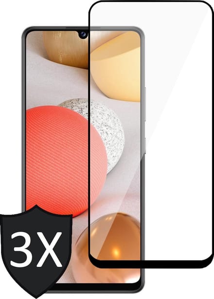 Screenprotector geschikt voor Samsung A42 - 3x FullGuard Glas Screen Protector