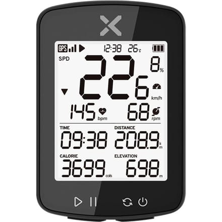 Fietscomputer Draadloos GPS Fietsen Snelheidsmeter Racefiets MTB ANT Waterdicht Smart G plus black