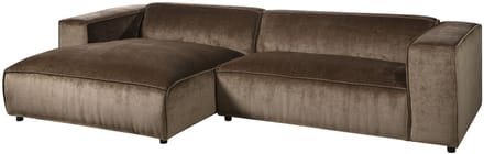MASSIVMOEBEL24.DE hoekbank taupe hout 304x164x69 cm (BxTxH) SOFAS deels gemonteerd