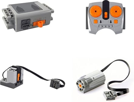 DW4Trading Afstandbestuurbare Motor met Receiver, Controller en Batterijhouder - Compatibel met Grote Merken