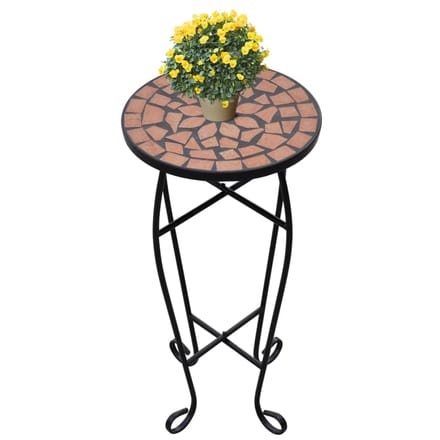 vidaXL - Bijzeltafel - mozaïek - terracottakleurig