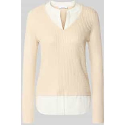 Shirt met lange mouwen van viscosemix in tricotlook