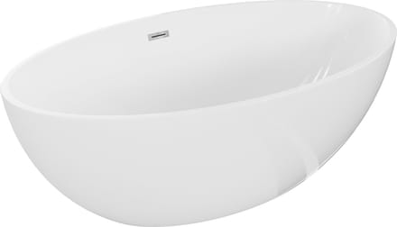 Mexen Nike vrijstaande badkuip 175 x 100 , wit, chroom overloop - 54071751000-01